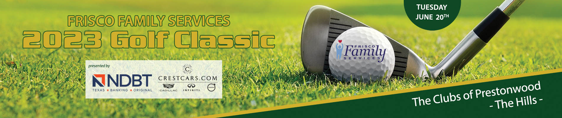 2023 Frisco Family Services Golf Classic page header